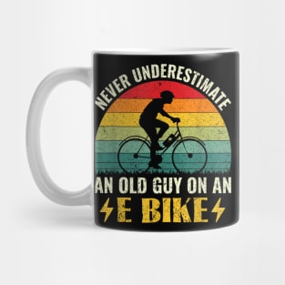 Never Underestimate An Old Guy With A Bicycle Mug